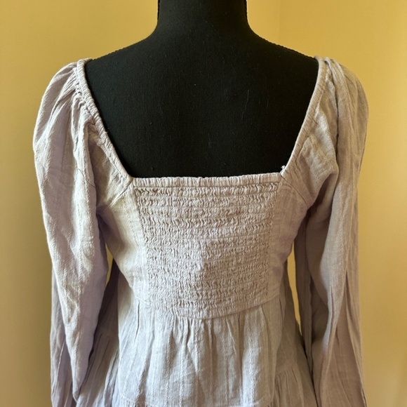 *AMERICAN EAGLE OUTFITTERS* Purple Long Sleeve Top NWT Size Small - Picture 5 of 9